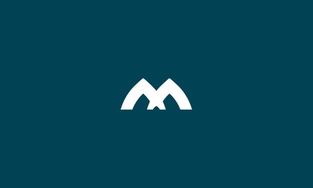 letter M minimal bridge styleのイラスト素材