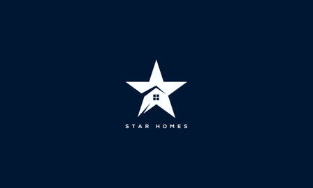 Real Estate Vector Logo Design star designのイラスト素材