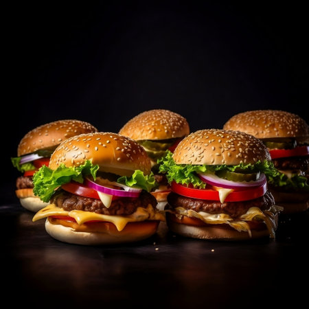 Burger illustration for Celebrating National Hamburger Day!の素材