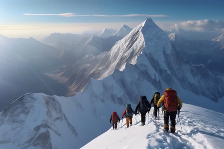 Summiting Everest: Brave Group Expedition Generative AIの素材