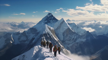 Summiting Everest: Brave Group Expedition Generative AIの素材