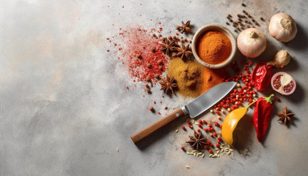 Spices: Plain Background Realism Generative AIの素材