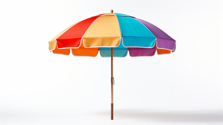 Beach Umbrella Isolated on white Backgroundの素材
