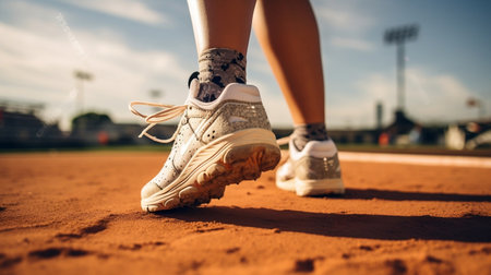 Preparation and Precision: Tying Sport Shoes with Premium Focus .Aiの素材