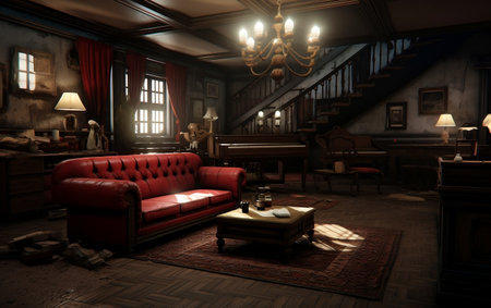 Underworld Elegance Interior of a Mafia Lairの素材