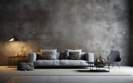 Sleek Design Home Interior Wall Mock Upの素材