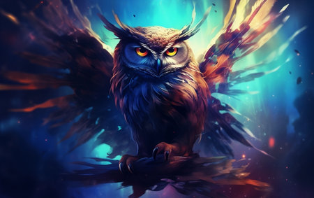 Owl Epic and Unique Illustration Artworkの素材
