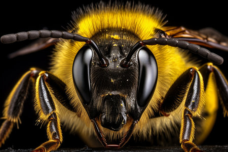 Wings of Wonder Bumblebee Macro Portraitの素材