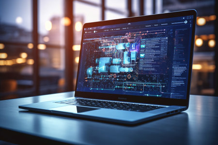 Coding Chronicles Laptop Unveils Software Secretsの素材