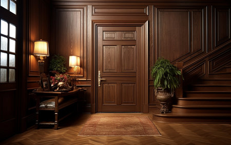 The Classic Wooden Entryway Warmthの素材