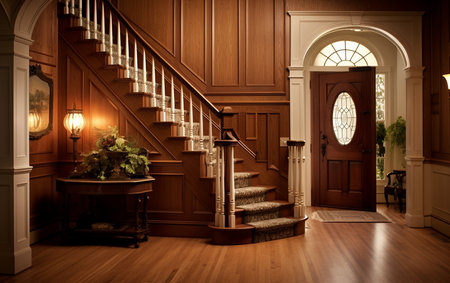 The Classic Wooden Entryway Warmthの素材