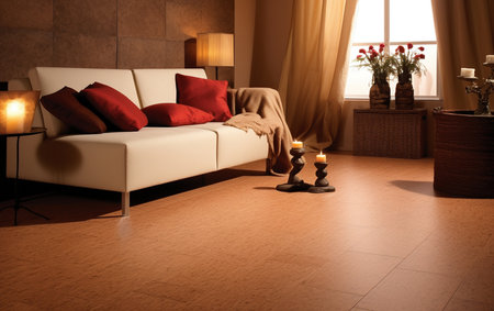 Comfort Warmth and Softness Cork Flooring for Your Spaceの素材