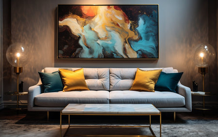 Abstract Artistry in Contemporary Velvet Seatingの素材