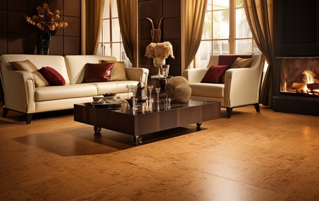 Comfort Warmth and Softness Cork Flooring for Your Spaceの素材
