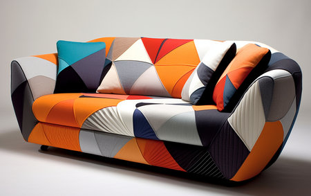 The Cozy Corner Couch with Geometric Patternsの素材