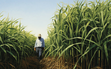 Tall Stalks of Sweetness Exploring the Sugarcane Plantationの素材