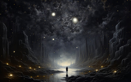 The Cosmic Symphony in Starry Darknessの素材