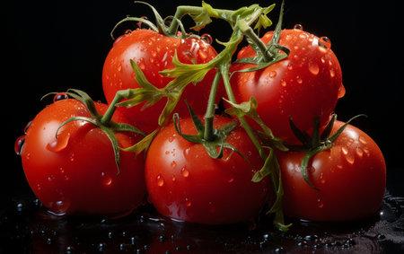 Savory Delights with Ripe Red Tomatoesの素材