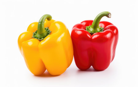 Vibrant Pepper White Backgroundの素材