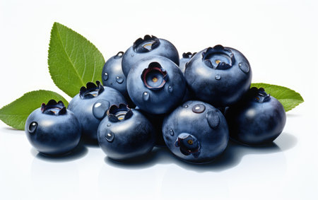 Freshness Defined Plump Blueberries White Backgroundの素材