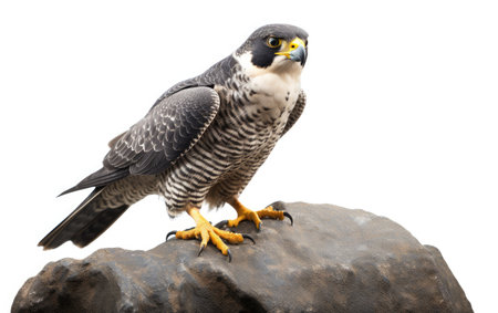Talon Mighty Falcon Regal Perch White Backgroundの素材