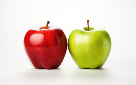 Ripe Apple White Backgroundの素材