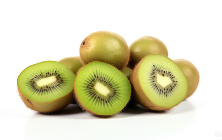 Ripe Kiwi White Backgroundの素材