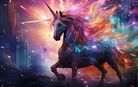 unicorn Cool and Beautiful Artistic Creationの素材