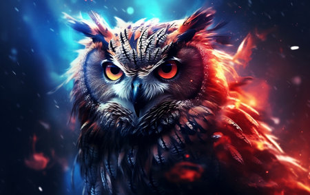 Owl Epic and Unique Illustration Artworkの素材
