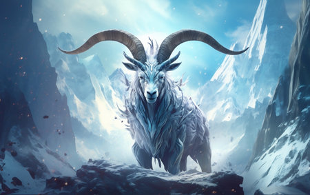 Rock Goat Epic and Unique Illustration Artworkの素材