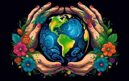 Celebrate Earth Day with Vibrant Backgroundの素材