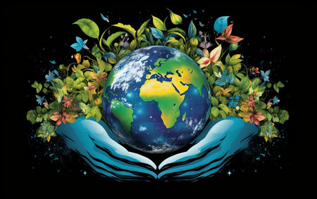 Celebrate Earth Day with Vibrant Backgroundの素材