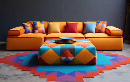 Moroccan Charpai with Eye Catching Patternsの素材