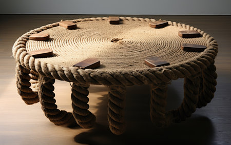 Rustic Rope Bed with Nautical Flairの素材