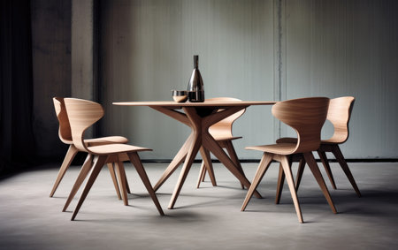 Contemporary Dining Scandinavian Table and Chairsの素材