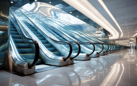 Elevating Style Shopping Center Glass Escalatorの素材
