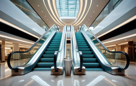 Retail Elegance Escalator with Glass Balustradesの素材