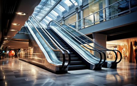 Elevating Style Shopping Center Glass Escalatorの素材