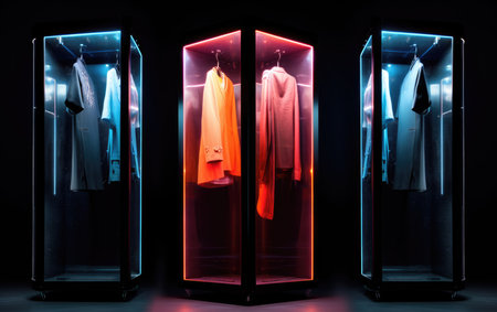 Space Age Wardrobe with Holographic Displaysの素材