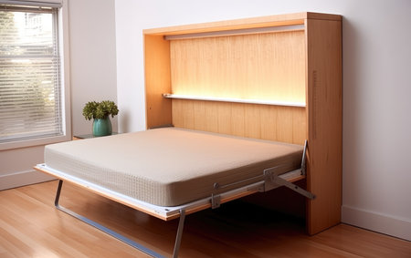 Bedroom Transformation the Wall Mounted Murphy Bedの素材