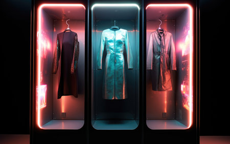 Space Age Wardrobe with Holographic Displaysの素材