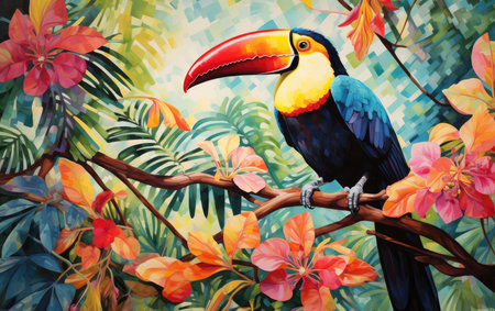 Toucan Paradise Vibrant Tropical Jungleの素材