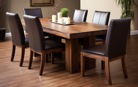 Elegance in Wood Transitional Table Setの素材