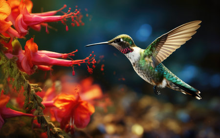 Flight of Delight Hummingbird Illustrationの素材
