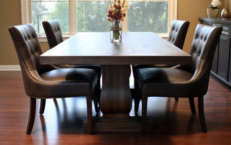 Elegance in Wood Transitional Table Setの素材
