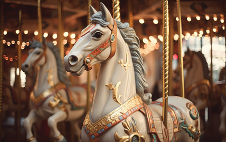 Whirling Wonderland Vintage Carousel Artの素材