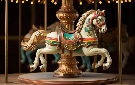 Whirling Wonderland Vintage Carousel Artの素材