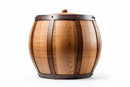 Oak Barrel Wine Concept Isolated on Transparent Backgroundの素材