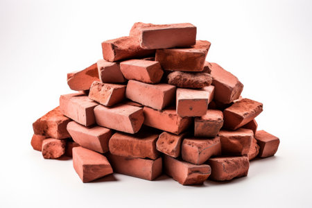 Red Brick Mound Isolated on Transparent Backgroundの素材