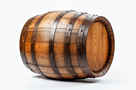 Oak Barrel Brew Container Isolated on Transparent Backgroundの素材